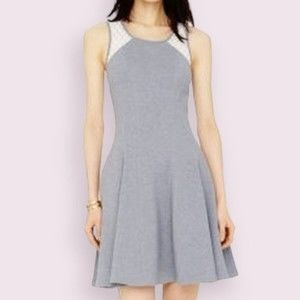 CLUB MONACO Heather Grey Fit and Flare Sleeveless Dress Size L